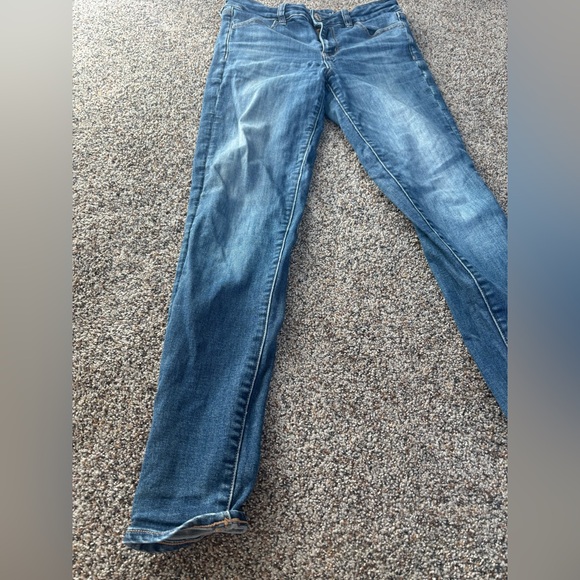 American Eagle outfitters y2k size 8 long Women's denim Jeans in Blue Wash - Picture 2 of 8